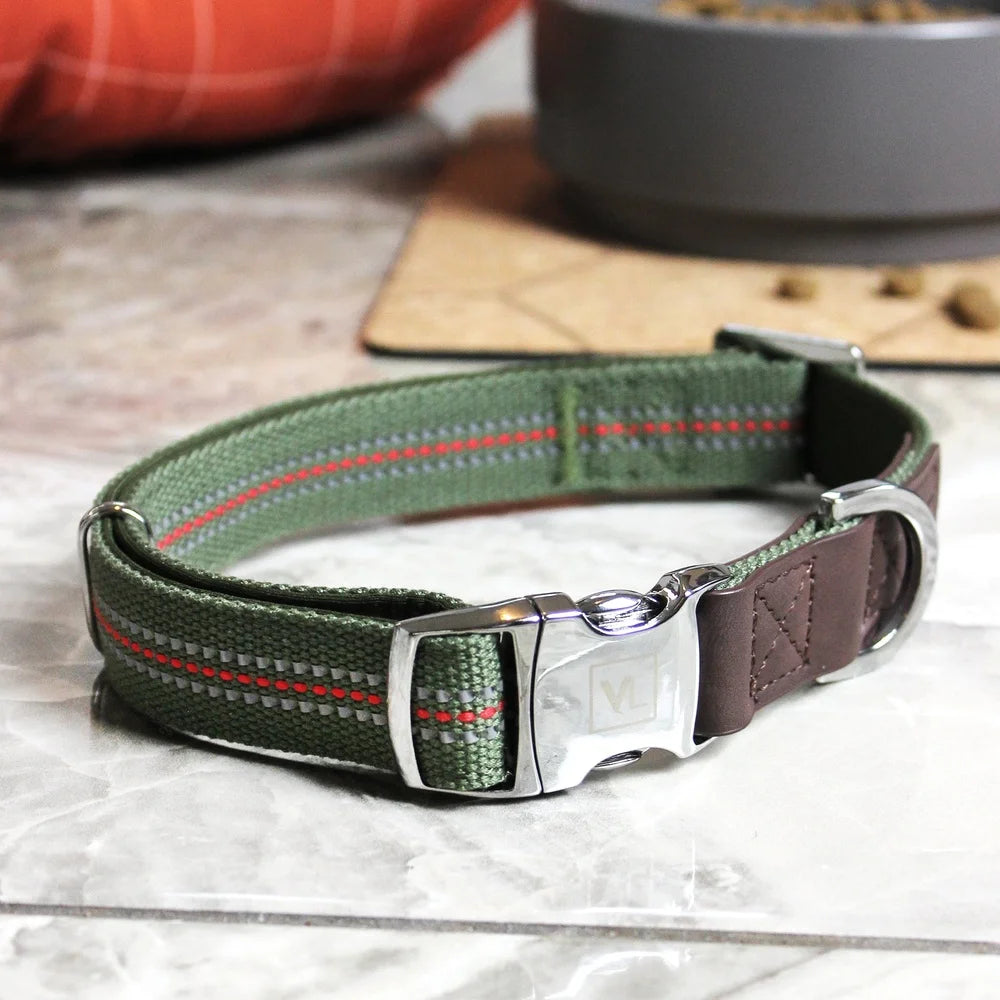 DUTRIEUX Reflective Dog Collar With Metal Buckle Nylon PU