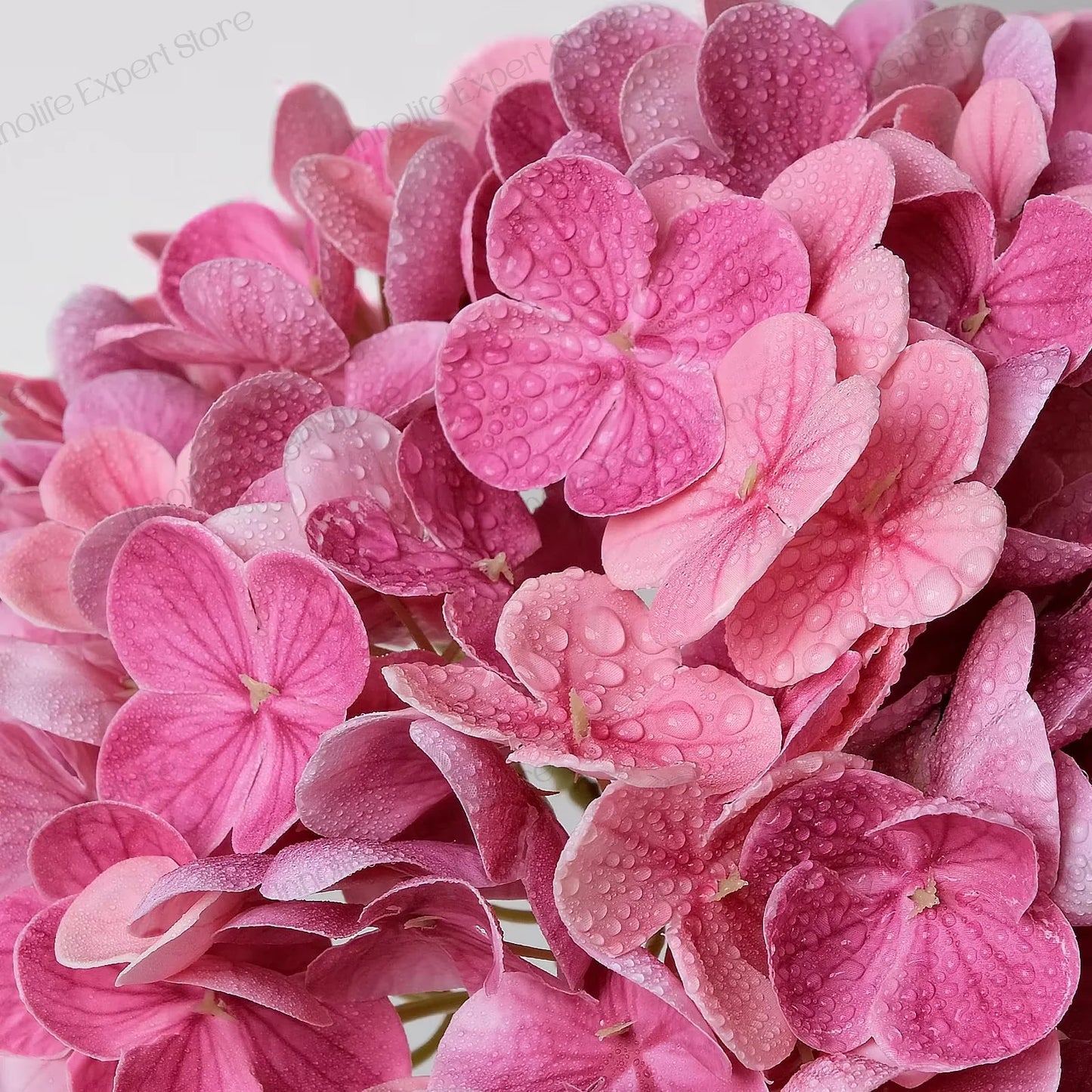 2 to 8 Pieces Artificial Hydrangeas 21 Inch Real Touch Latex Faux Hydrangea for Party Wedding Home Decor Outdoor Bouquet
