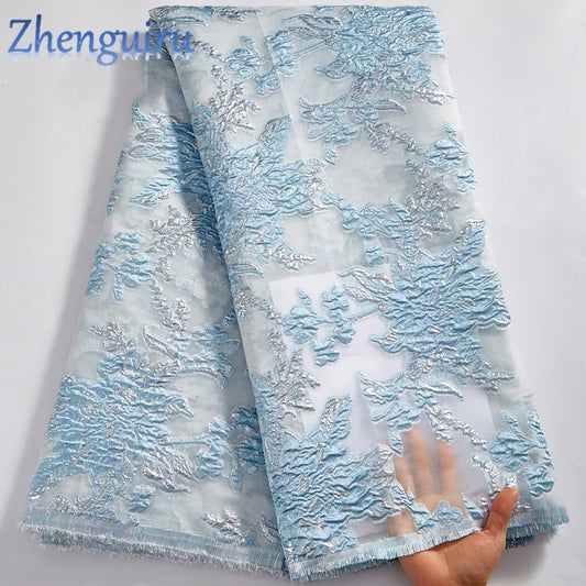 Zhenguiru Organza Lace Brocade Fabric For Elegant Dresses