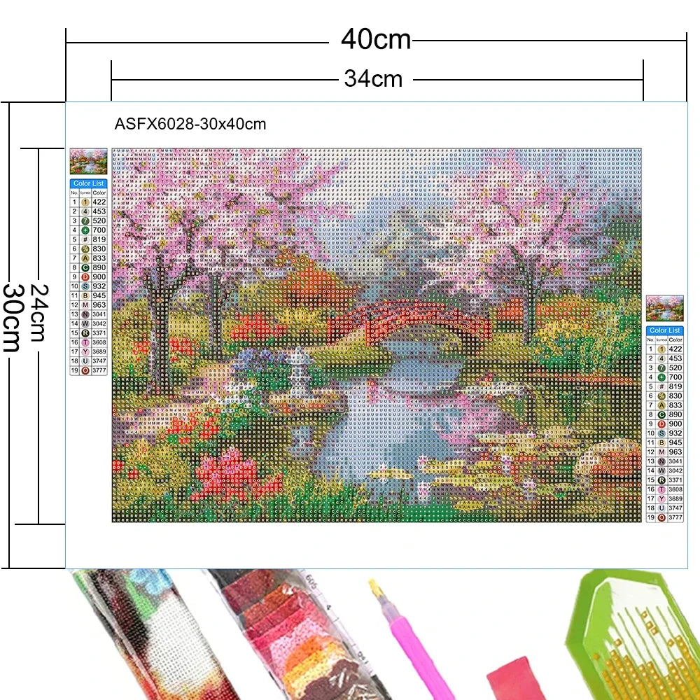 QIZITENG 5D Diamond Painting Landscape Kit Home Decor