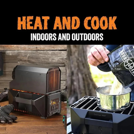 Compact Self-Powered Camping Heater and Stove for Emergencies
