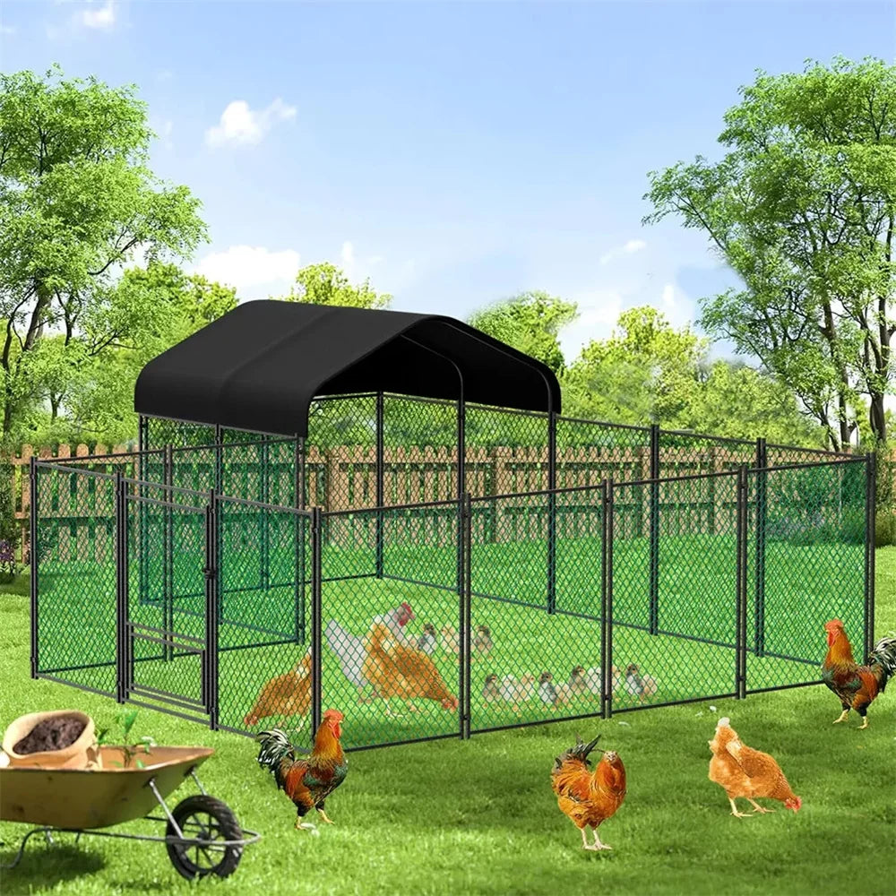Borwart Heavy Duty Chicken Run Walk In Outdoor Coop Pen