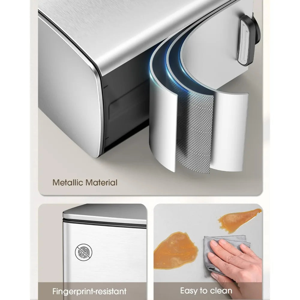 Stainless Steel Foot Operated Trash Can 5.2 Gallon for Home