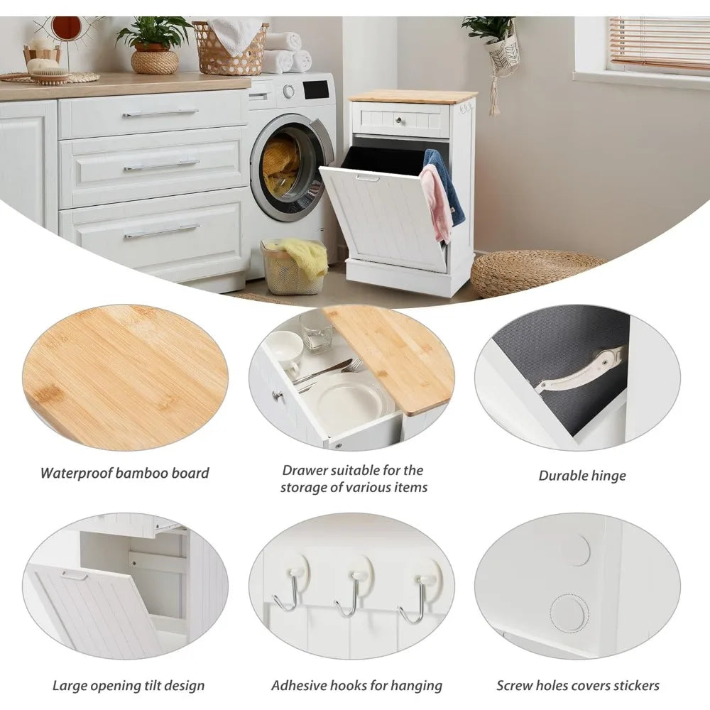 DAFIFY Tilt Out Trash Cabinet for Kitchen and Living Room