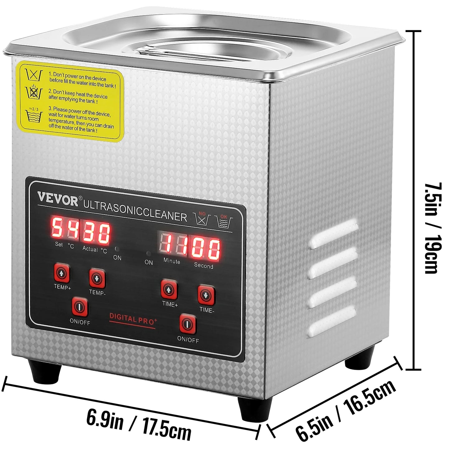 VEVOR Ultrasonic Cleaner Portable Heated Washing Machine