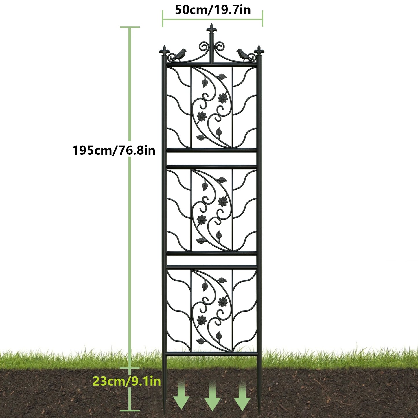 Garden Trellis Metal Fence Panel For Climbing Plants