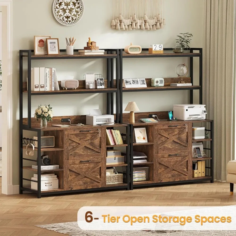 Filing Cabinet with Lock and Charging Station