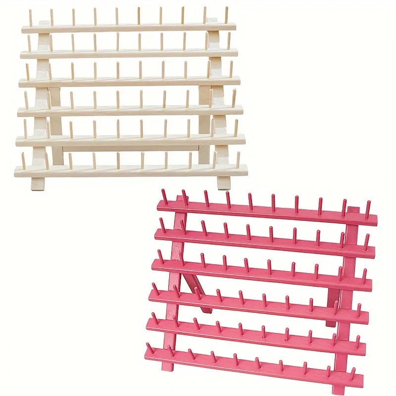 2PCS Wooden Thread Rack for 60 Spools Sewing and Embroidery