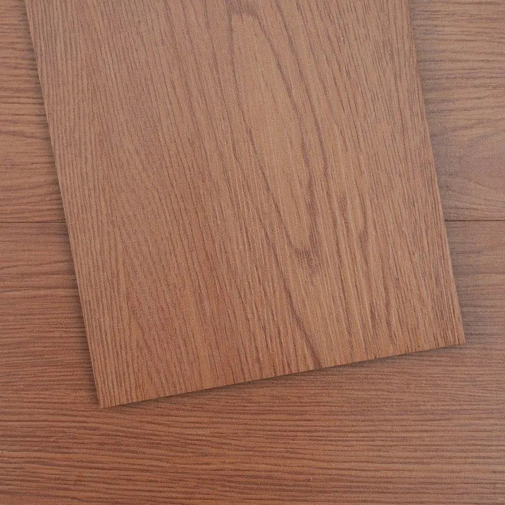 Self Adhesive Vinyl Floor Tiles Peel and Stick Brown Wood Grain