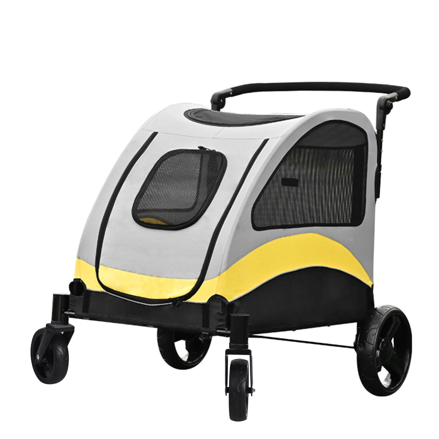 Breed Size Portable Dog Stroller 4 Wheels Foldable Carrier