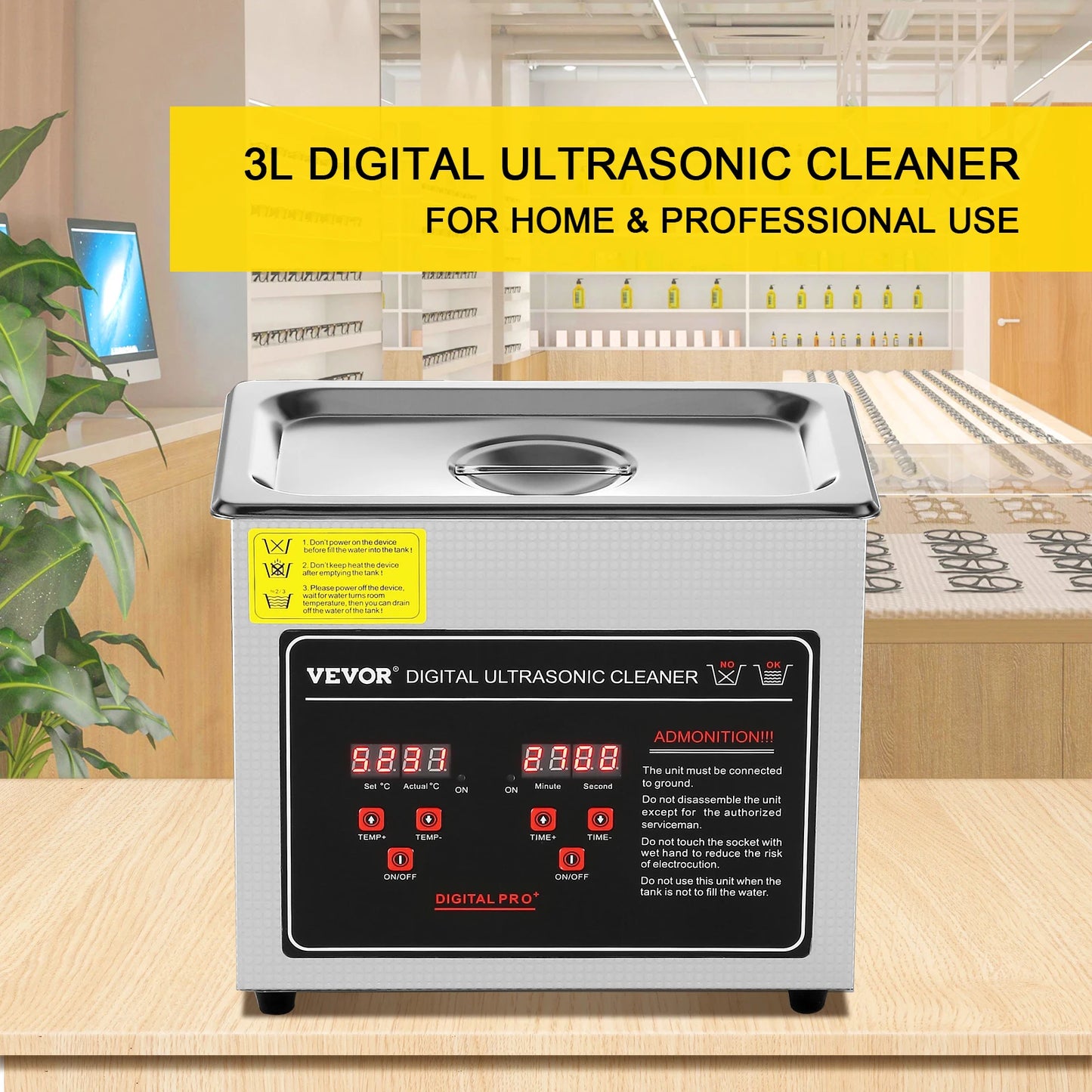 VEVOR Ultrasonic Cleaner Portable Heated Washing Machine