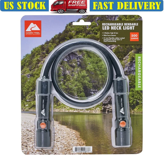 XMSJ 500 Lumen Neck Light Rechargeable Hands Free USB