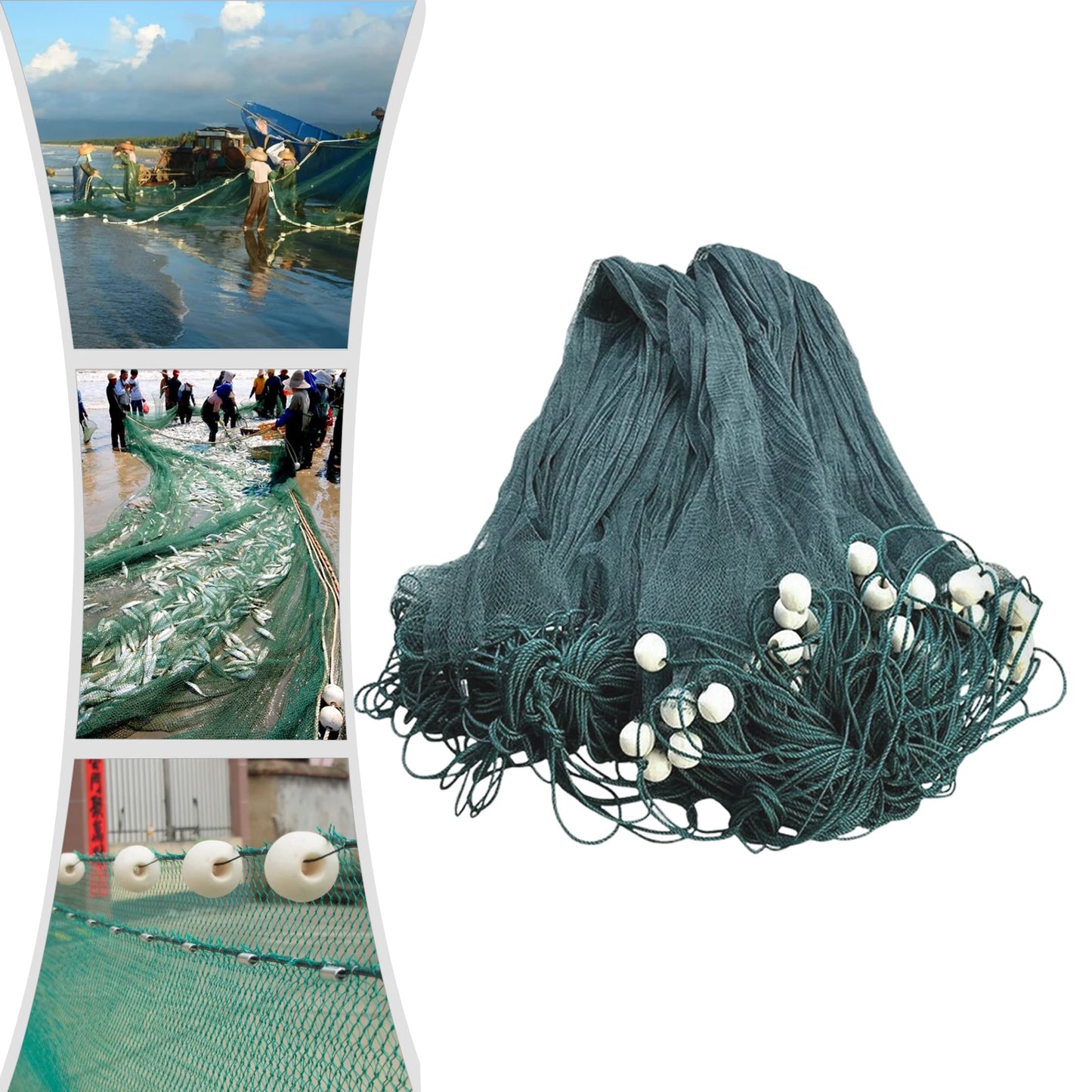 6.5x33ft Fishing Drag Net for Sea Lake and River Use