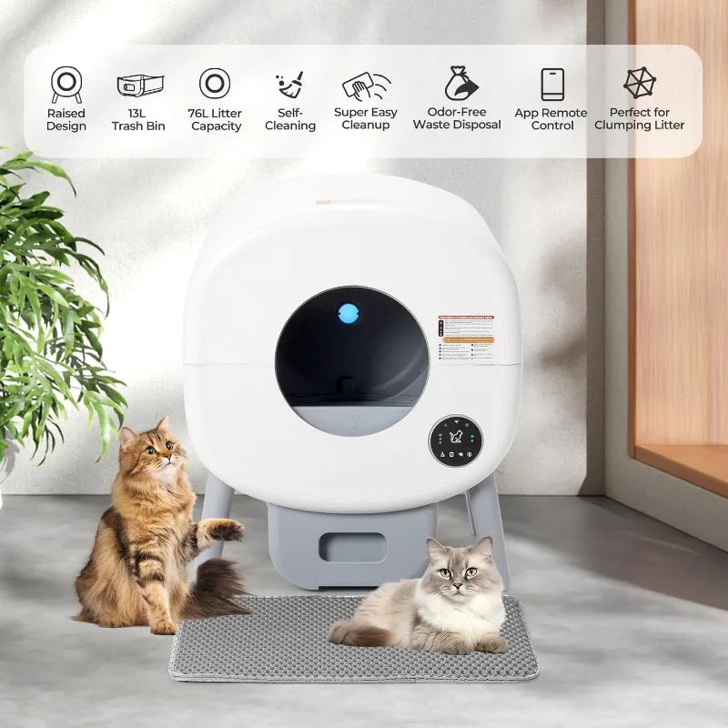 Extra Large Self Cleaning Litter Box for Multiple Cats