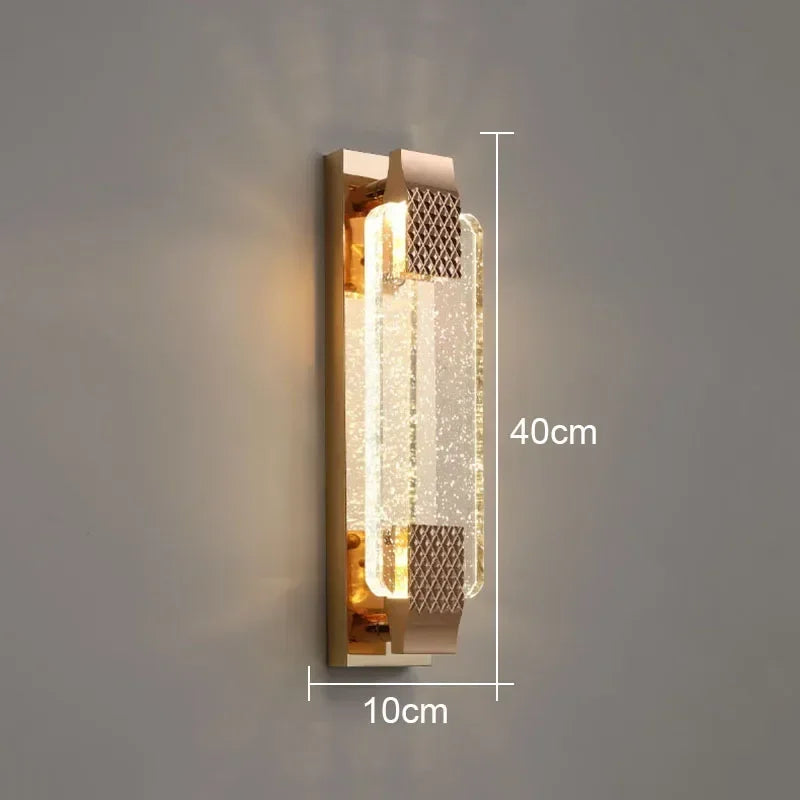 Enerlord Modern Luxury Rectangular Bubble Wall Lamp