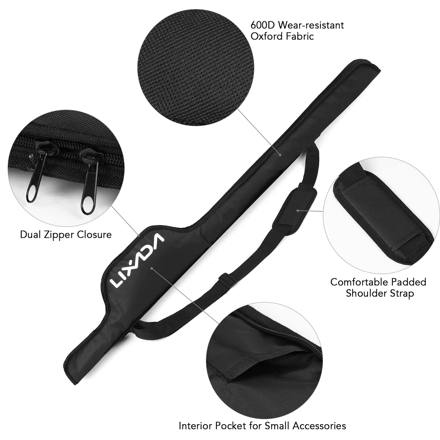 Hign-concerned Portable Fishing Rod Bag with Adjustable Strap