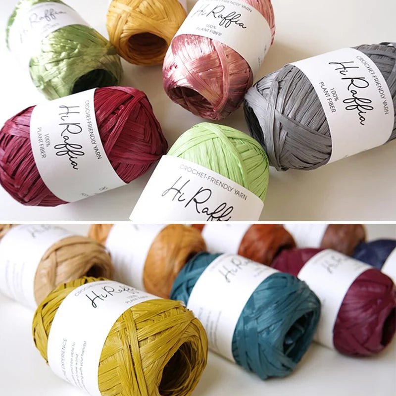 Zhejiang Natural Raffia Straw Yarn 100 Plant Fibre Crochet