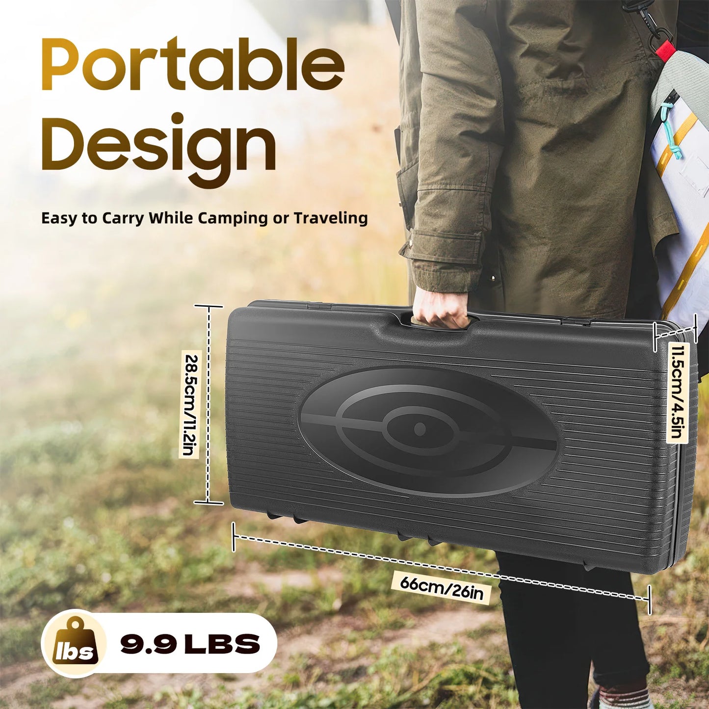 Portable Butane Camping Stove Kit With Baking Pan Case