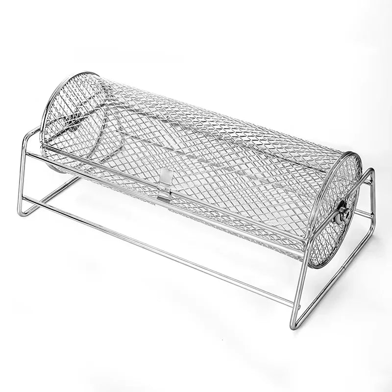 CN Guangdong Stainless Steel Rolling BBQ Grill Mesh Basket