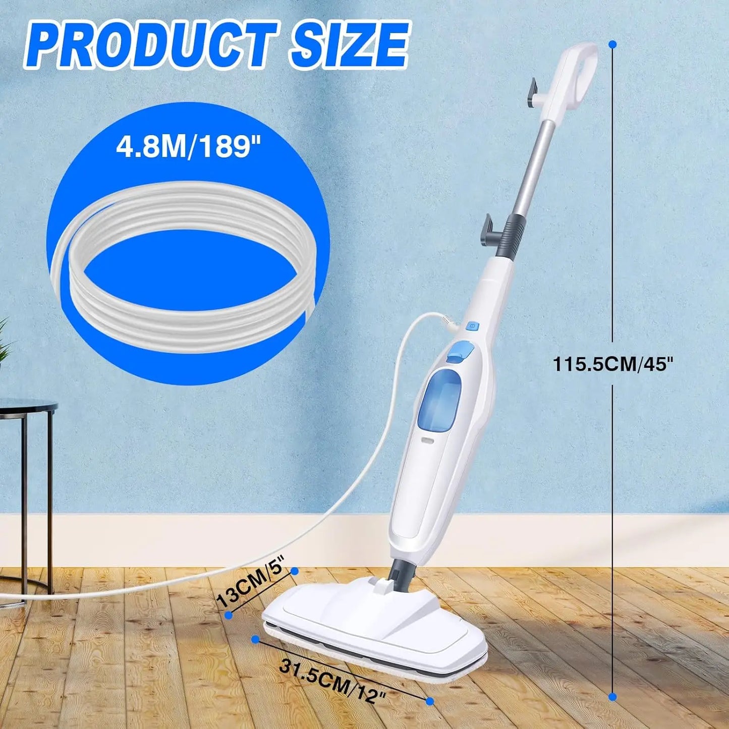 DayPlus Steam Mop 1500W Two Speed Floor Cleaner Tile