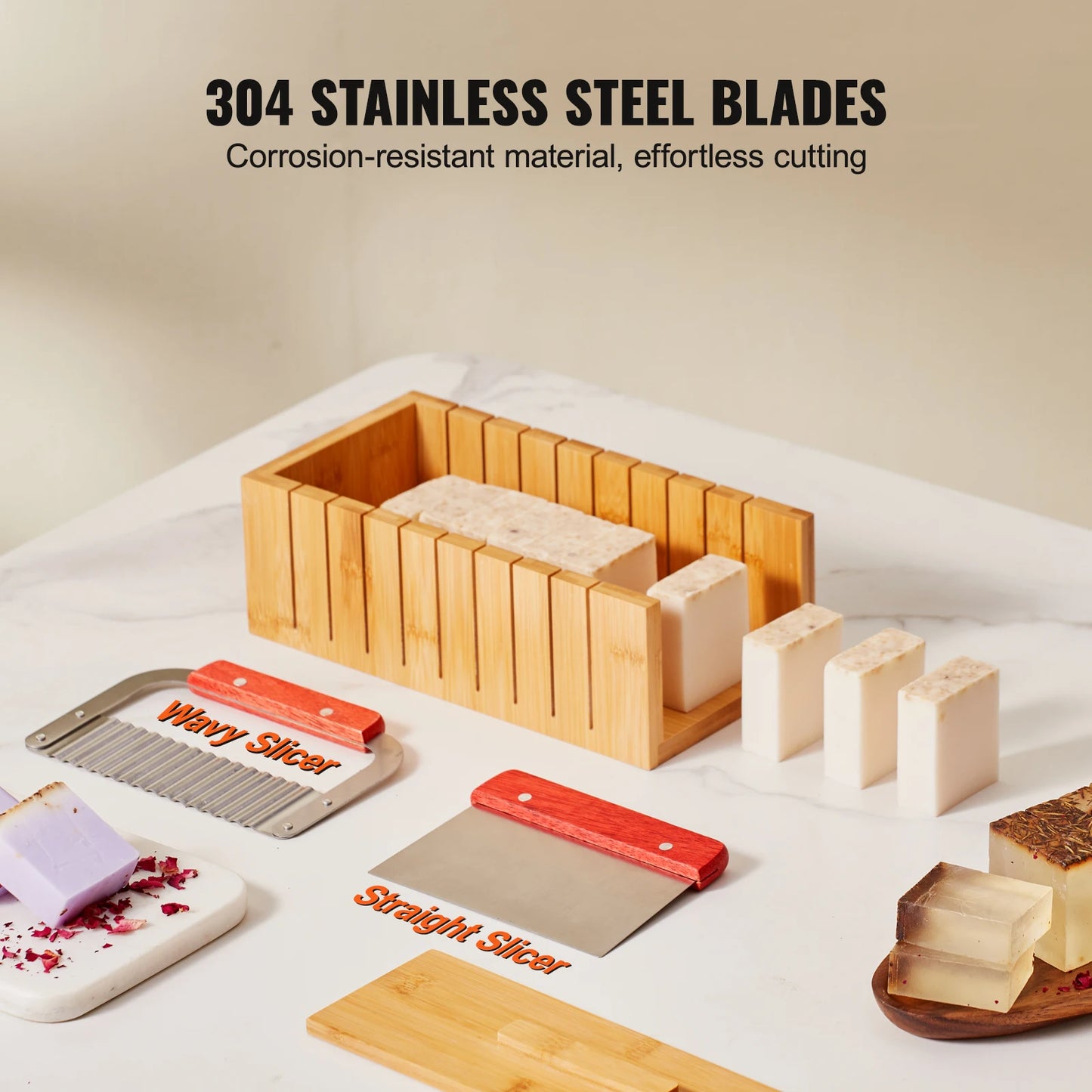 SucceBuy Soap Making Kit With Bamboo Box And Silicone Mold