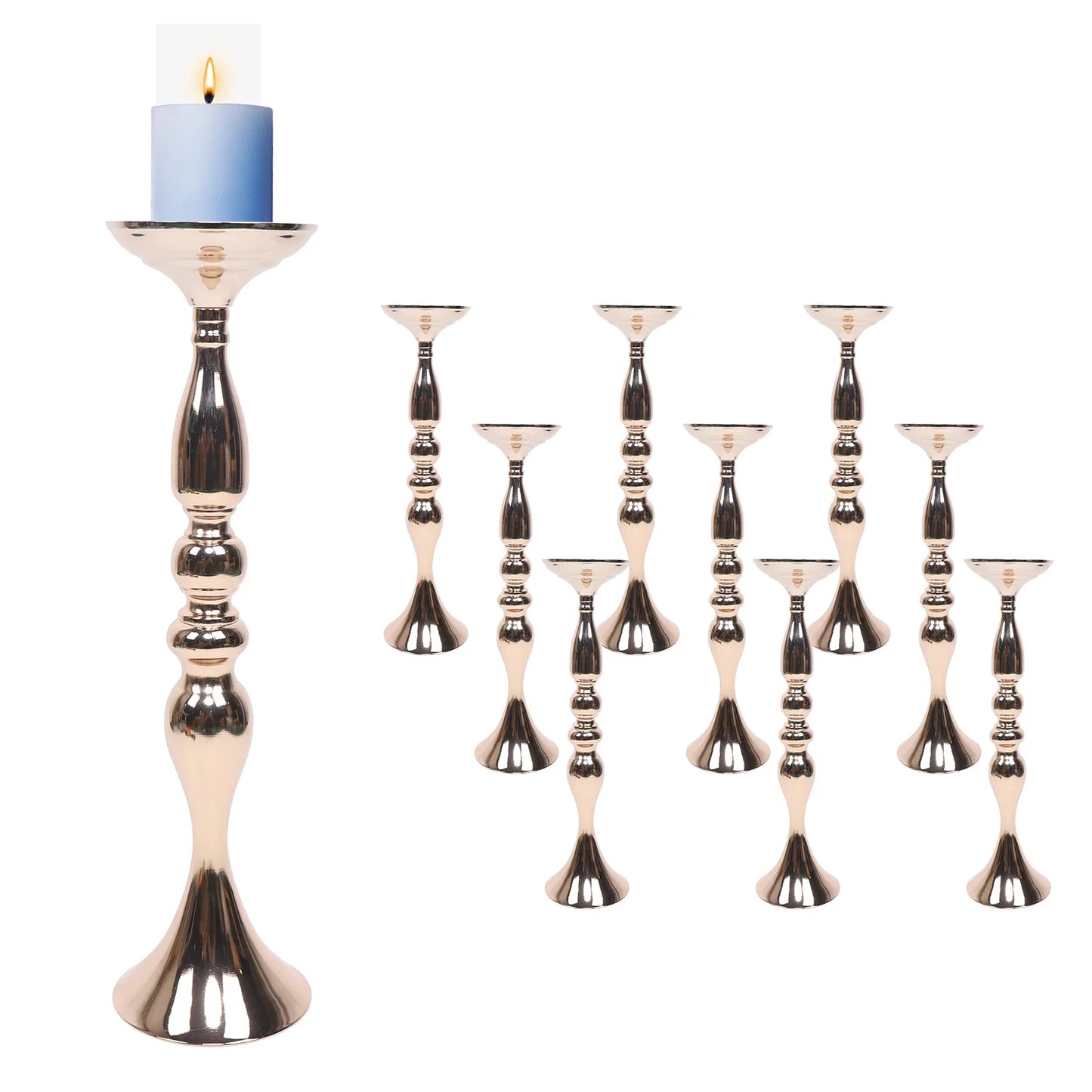 Gold Wedding Candlestick Flower Stand Rack by NoEnName