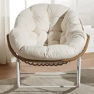 Outdoor Papasan Chair Rocking Patio Egg Chair Rattan Lounge