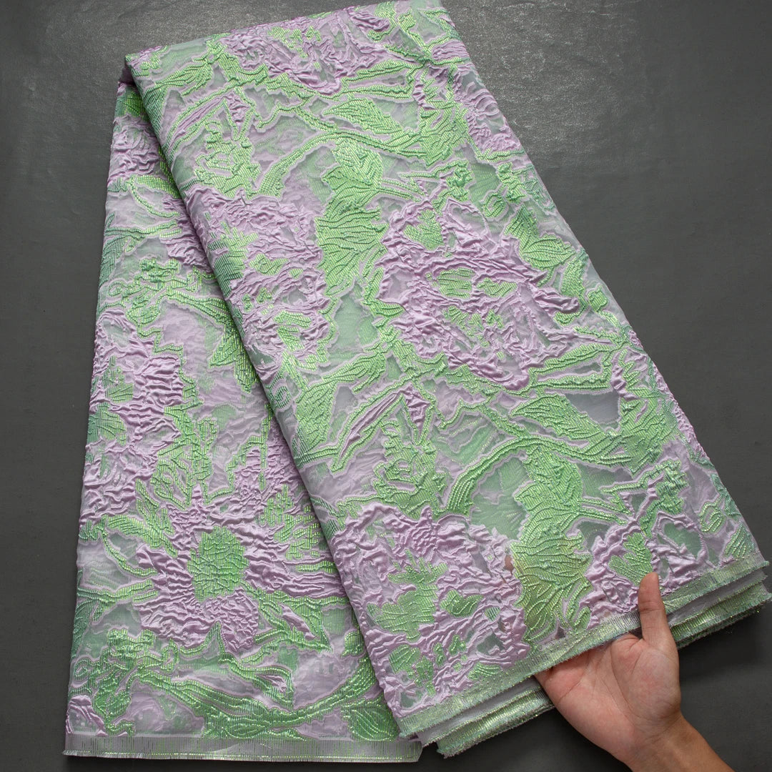 SJD LACA Nigerian Brocade Lace Damask Jacquard Fabrics