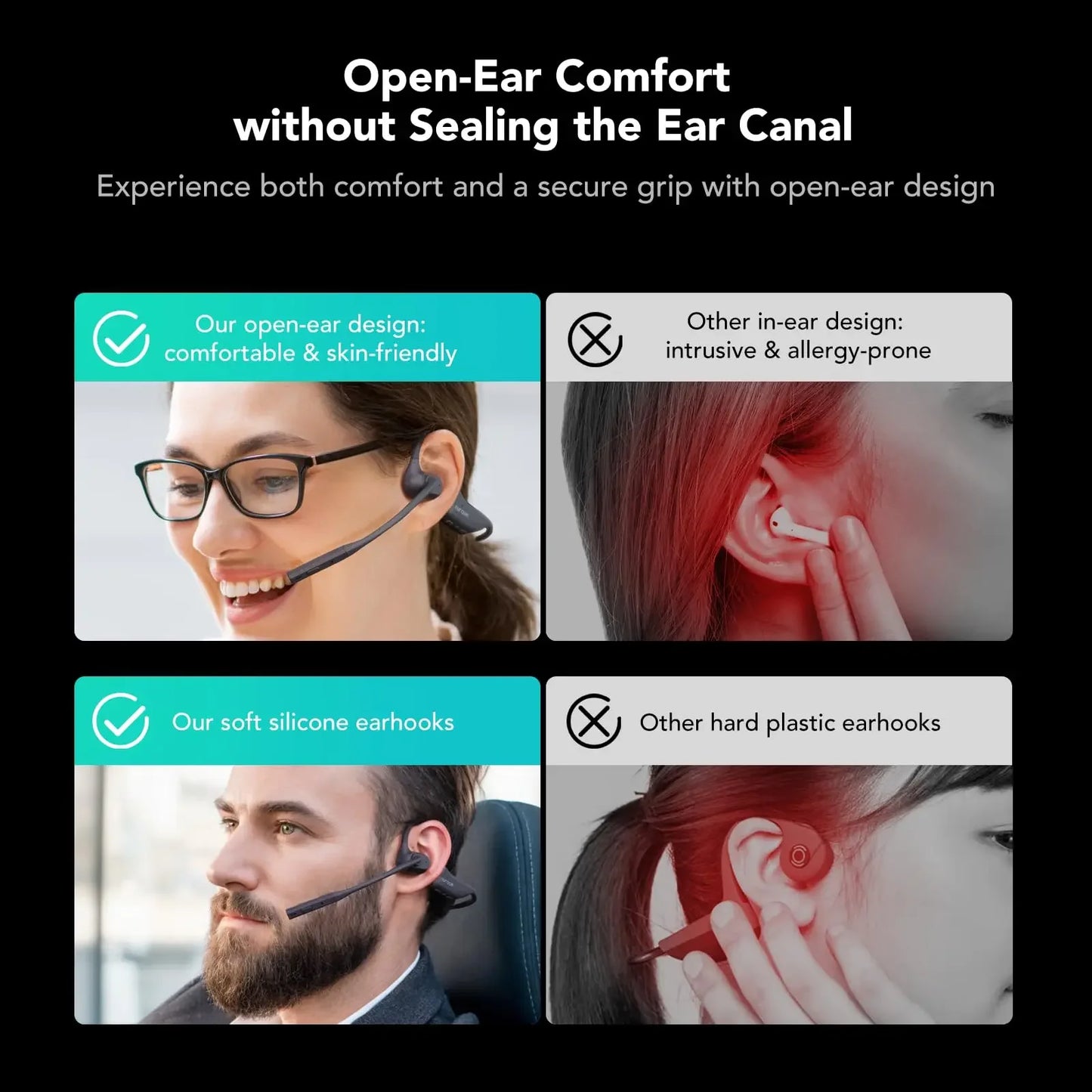 Nearstream Wireless Open Ear Bluetooth 5.3 MultiPoint