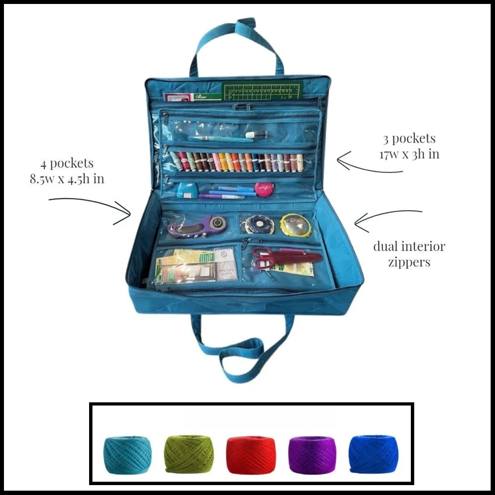 Carry All Organizer Tote For Craft Storage With 20 Pockets