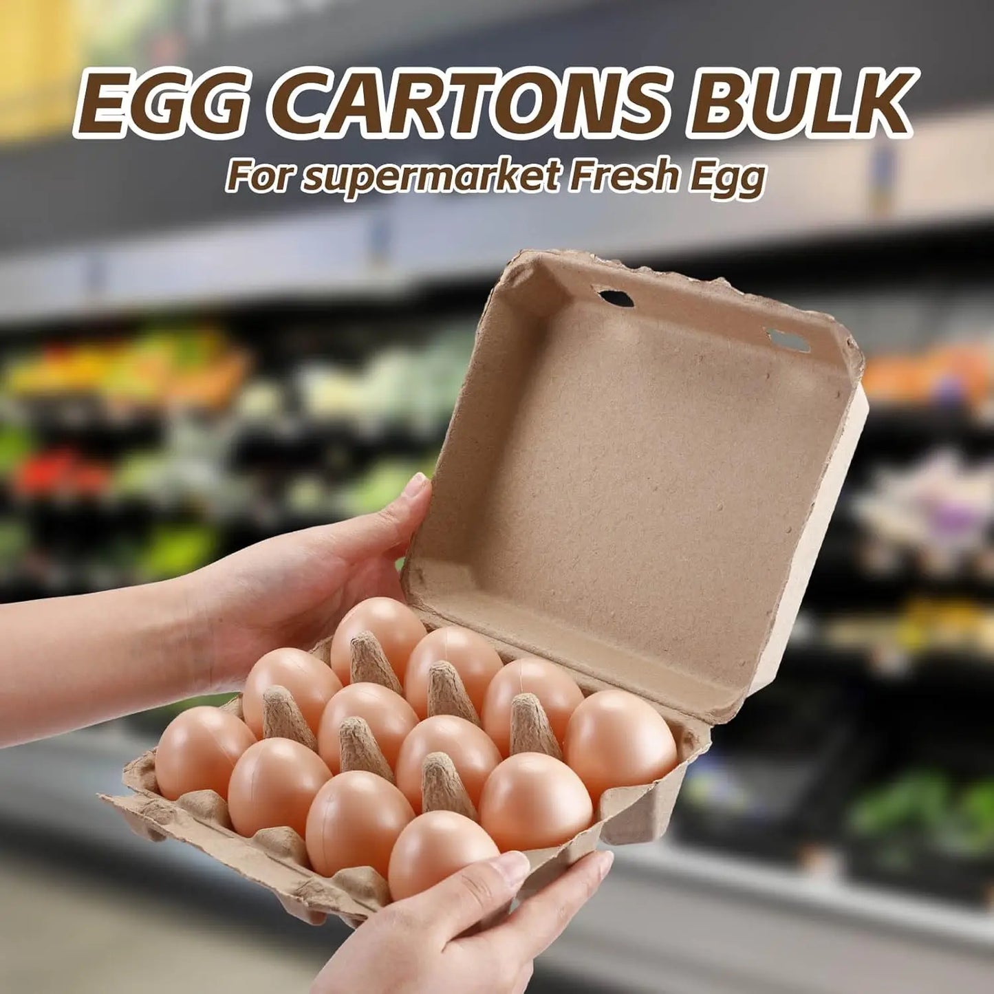 XMSJH Egg Carton 100 Pack 12 Count Vintage Recycled Paper