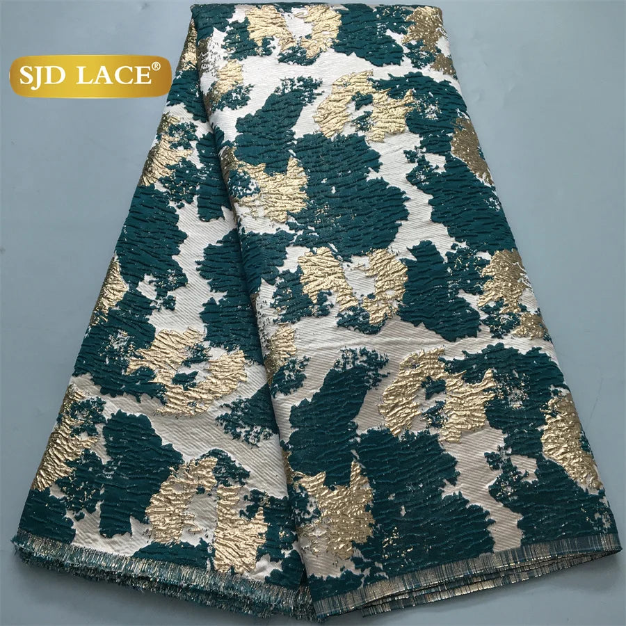 SJD African Lace Fabric High Quality Jacquard for Dresses