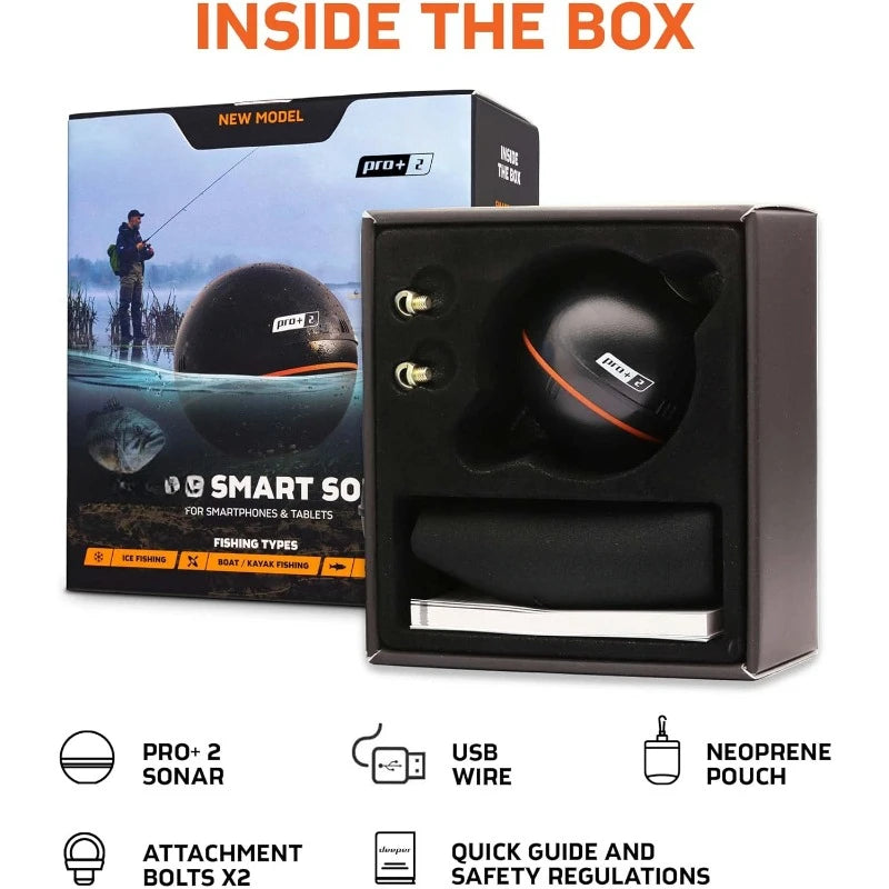Pro Plus 2 Sonar Fish Finder for Kayaks Boats and Ice Fishing