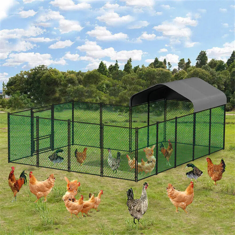 Borwart Heavy Duty Chicken Run Walk In Outdoor Coop Pen