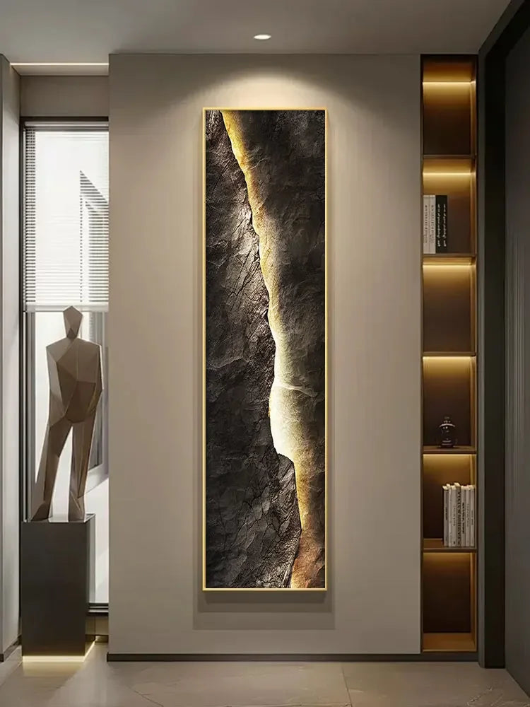 Crystal Porcelain Mountain LED Wall Lamp Indoor Decor