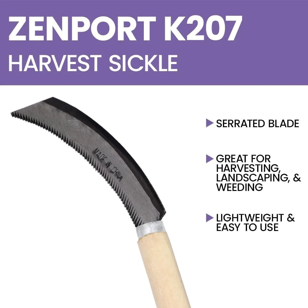 XMSJ Wooden Handle Harvest Sickle Garden Knife Set