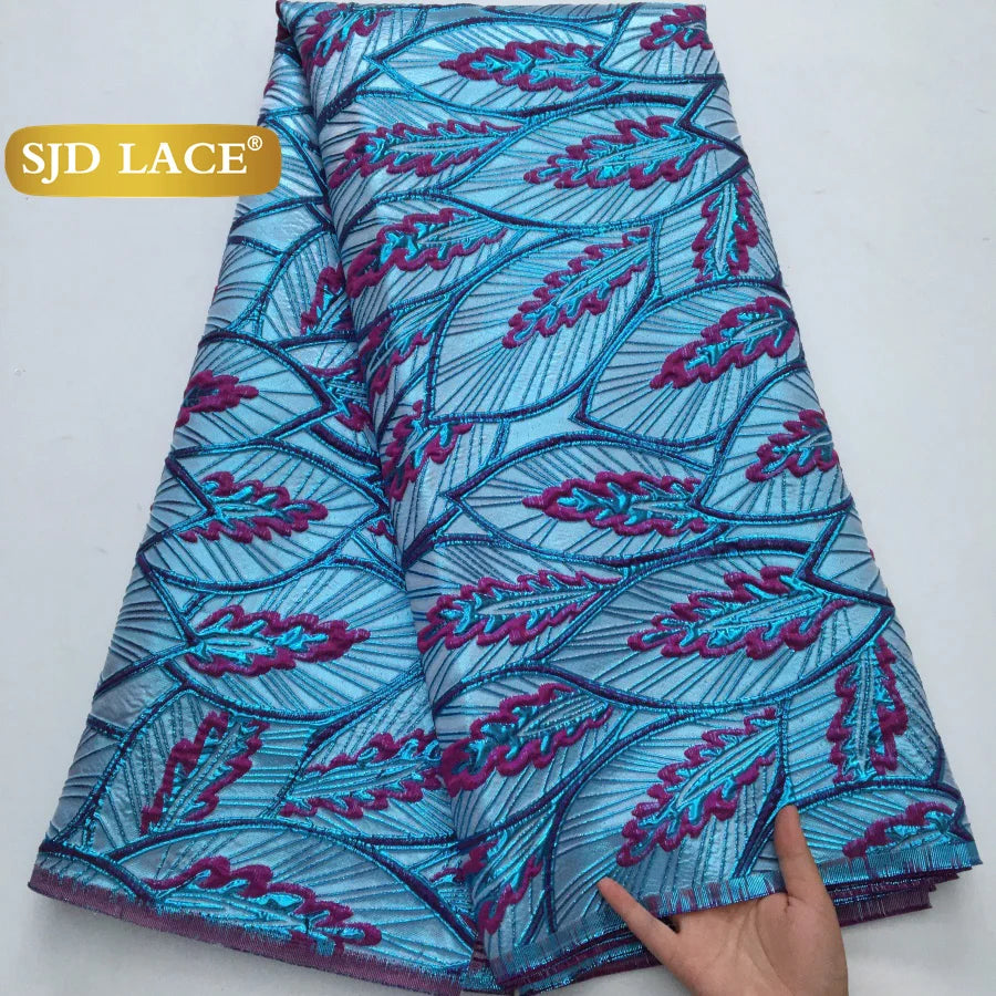SJD LACA Nigerian Brocade Lace Damask Jacquard Fabrics