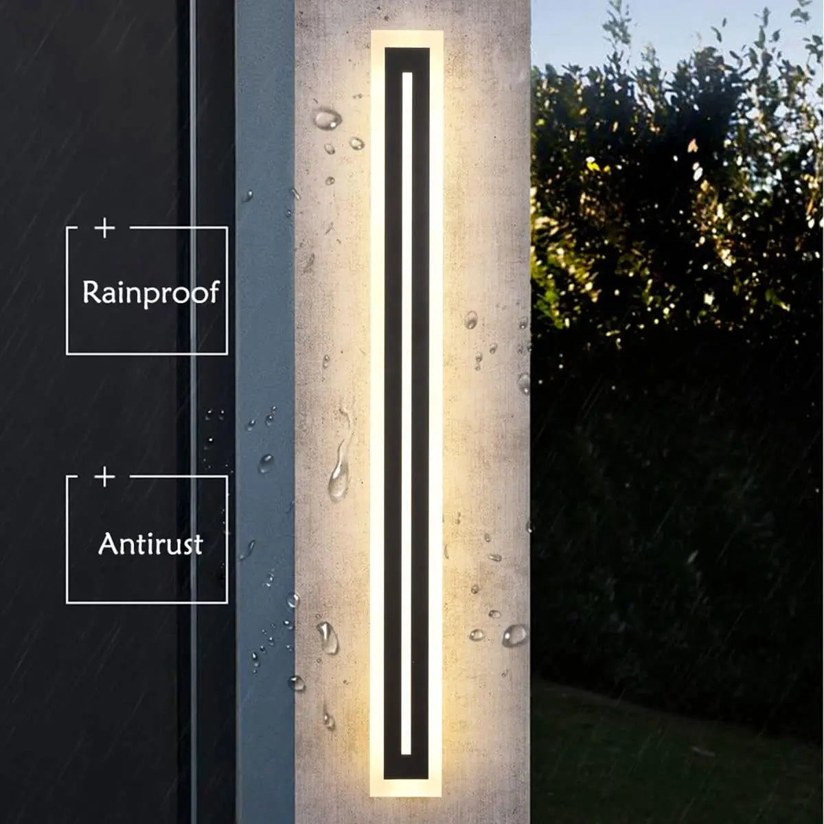 Outdoor Long Strip Modern LED Wall Light Fixture Lamps IP67