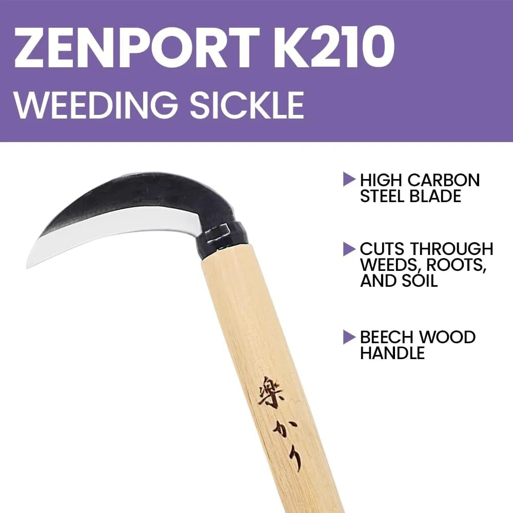 XMSJ Japanese Style Weeding Sickle Gardening Tool