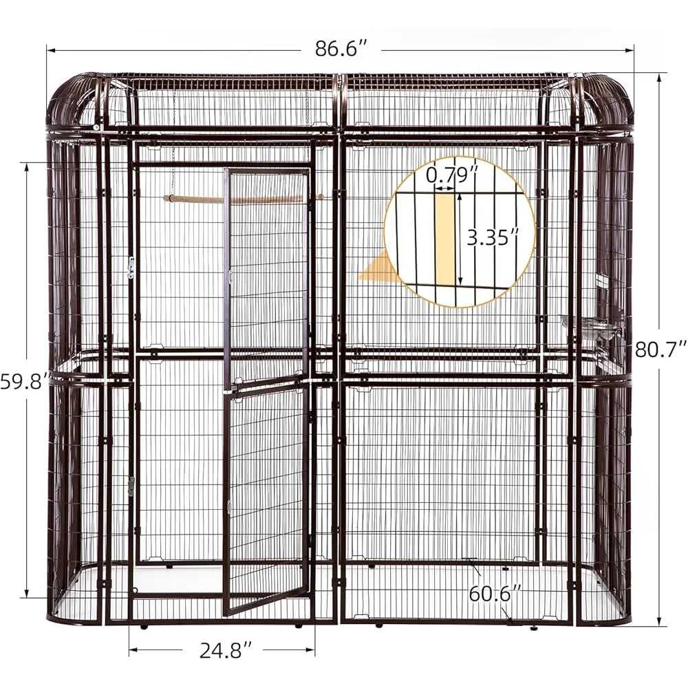 Large Bird Cage – Spacious Durable Iron Design
