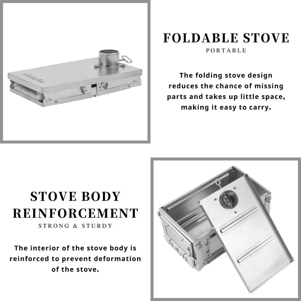 Titanium Portable Folding Stove For Camping Backpacking