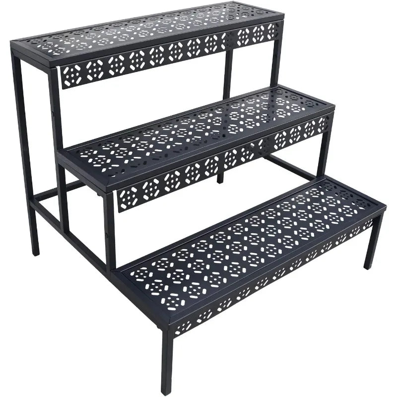 Hign Concerned Metal Plant Stand 3 Tier Stair Display