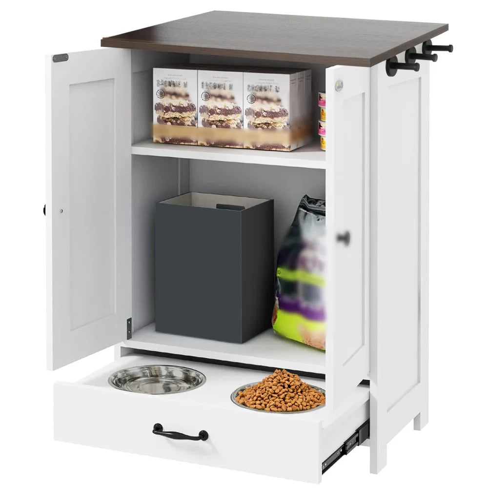 Hign-concerned Dog Feeding Station with Hidden Bowls