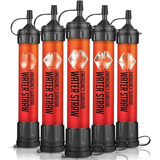 5 High Capacity Emergency Water Straws for Outdoor Survival