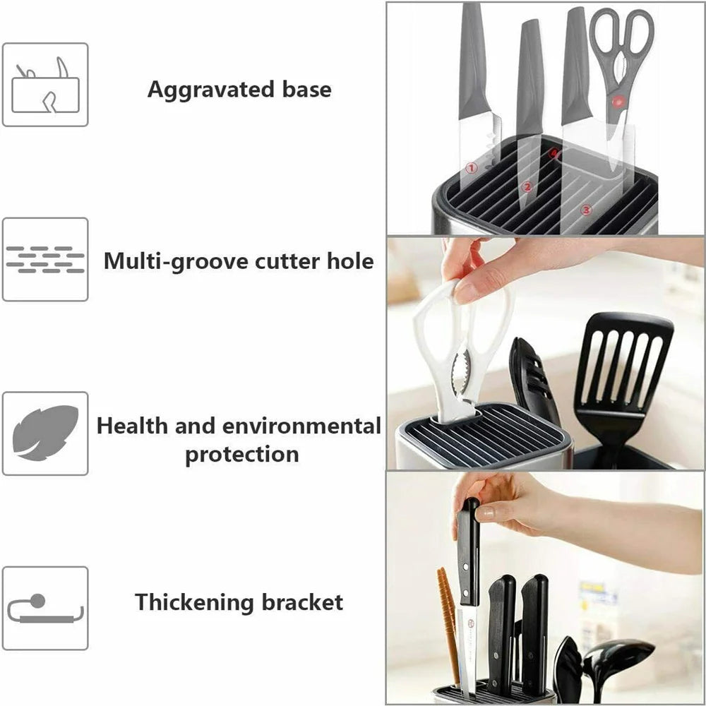 Multifunctional 8 Inch Stainless Steel Knife Holder for Kitchen
