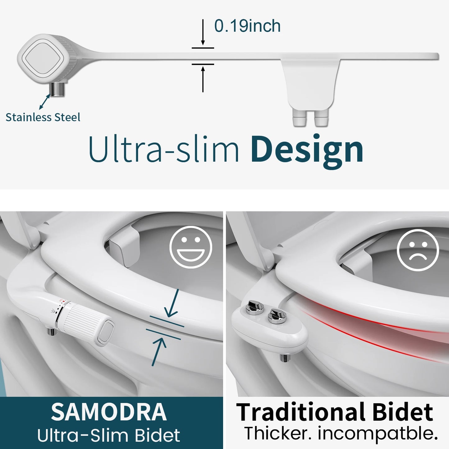 Samodra Dual Nozzle Bidet Brass Inlet Adjustable Pressure