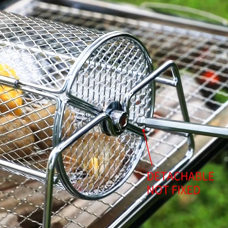 CN Guangdong Stainless Steel Rolling BBQ Grill Mesh Basket