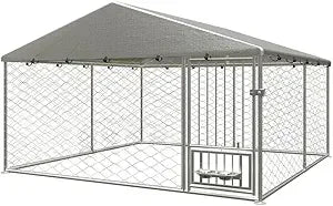 DAFIFY Heavy Duty Dog Crate Indestructible Metal Kennel