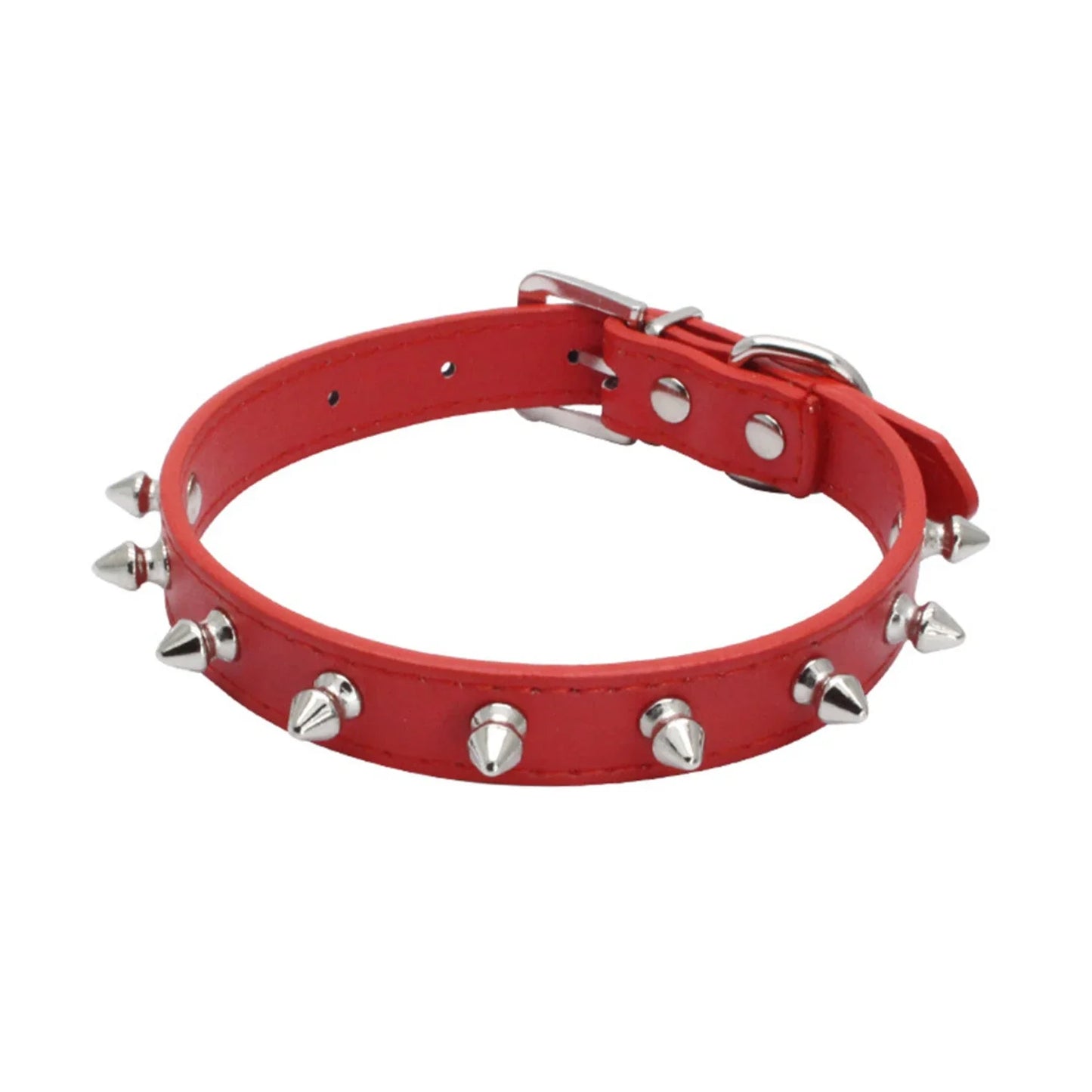 Sichuan Leather Cat Dog Collar Spiked Studded for Pets