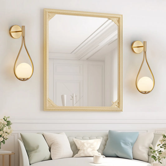 ARLGSITE Modern Wall Lamp With Frosted Glass Ball Pair